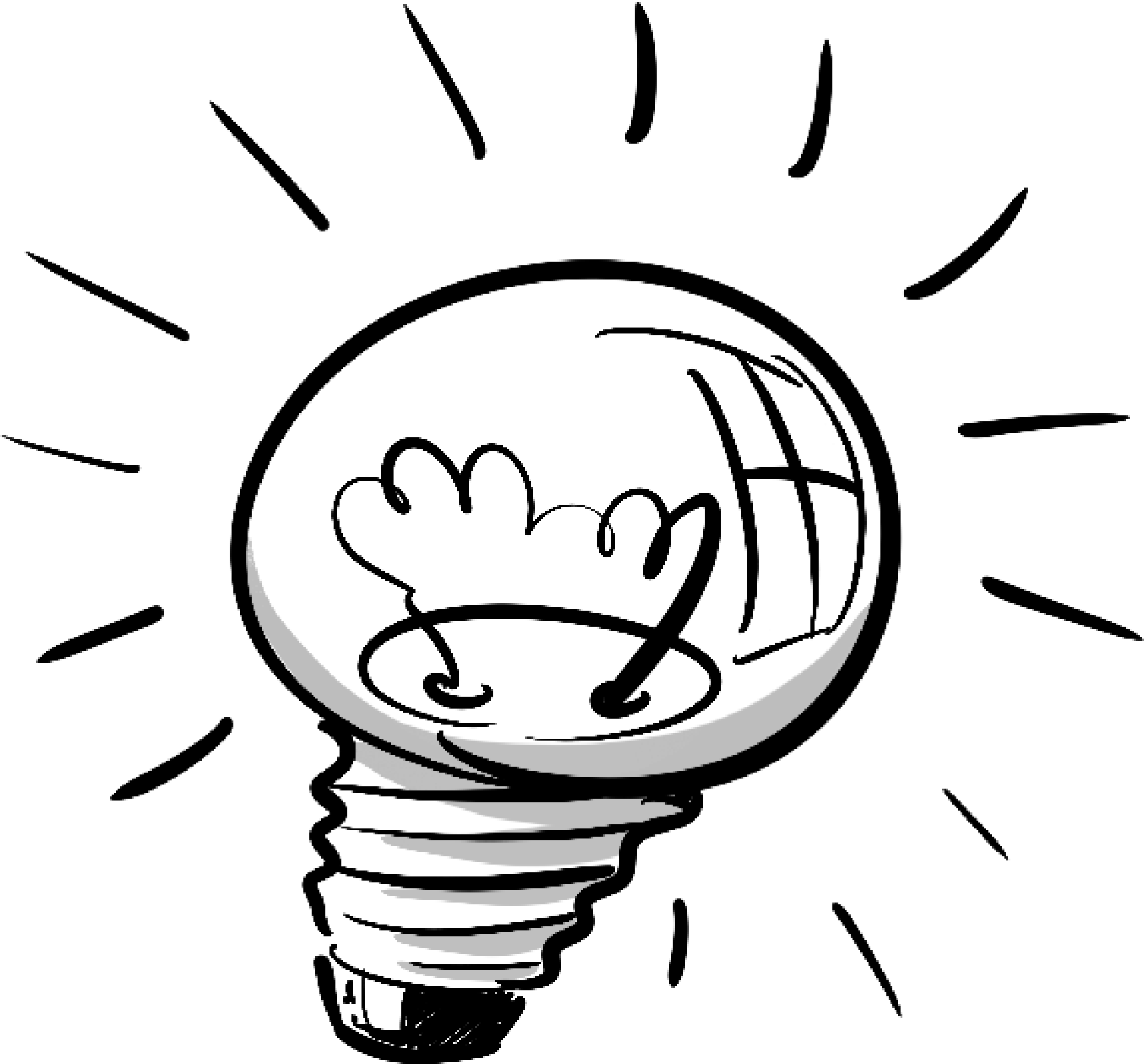 Glühbirne als Ideensymbol Glühbirne mit strahlendem Glanz als Symbol für Ideen, Kreativität und Innovation